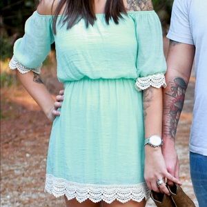 Mint green dress